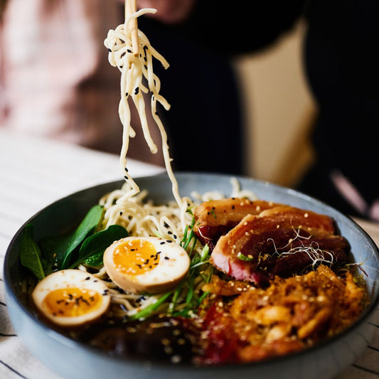 Ramen Bowl with Grass-Fed Angus Bone Broth and Wagyu Beef