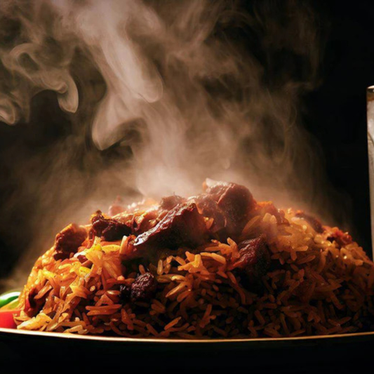 Grass-Fed Angus Beef Biryani with Bone Broth