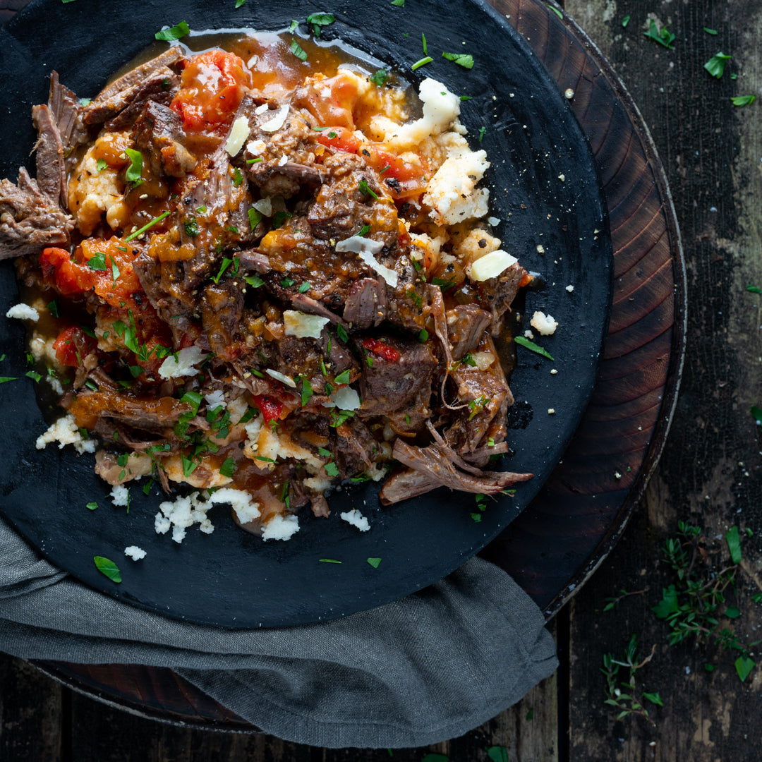 Pulled Grass-Fed Angus Beef Rump Goulash with Pap and Gravy – L.A. FARMS