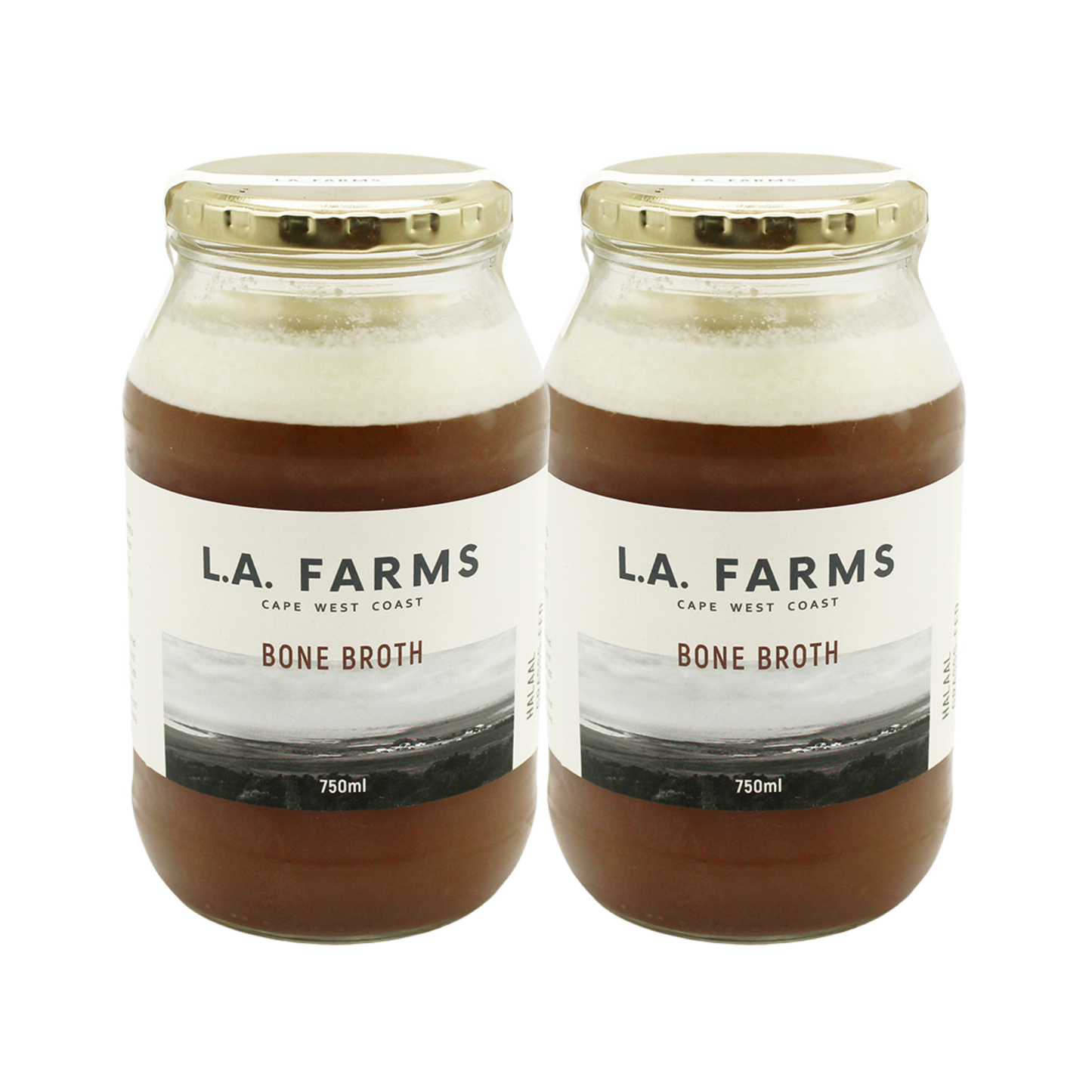 L.A. FARMS Grass-Fed Bone Broth Combo (2 x 750ml)